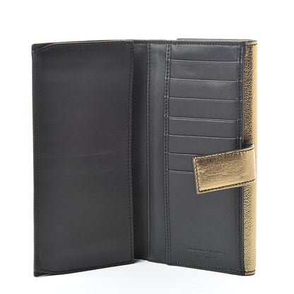 Alexander McQueen Metallic Calfskin Skull Continental Wallet Antique Gold 6 of 10