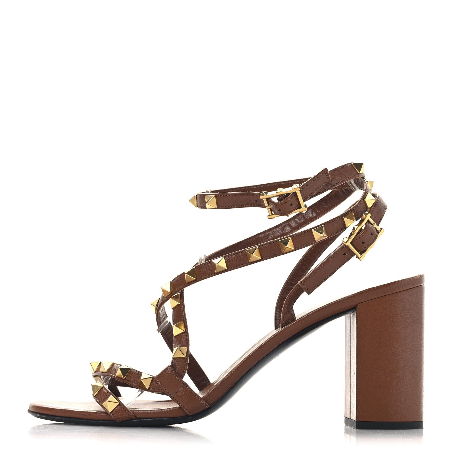 Valentino Garavani Nappa Rockstud Flair Ankle Wrap 80mm Sandals 40 Selleria 1 of 10