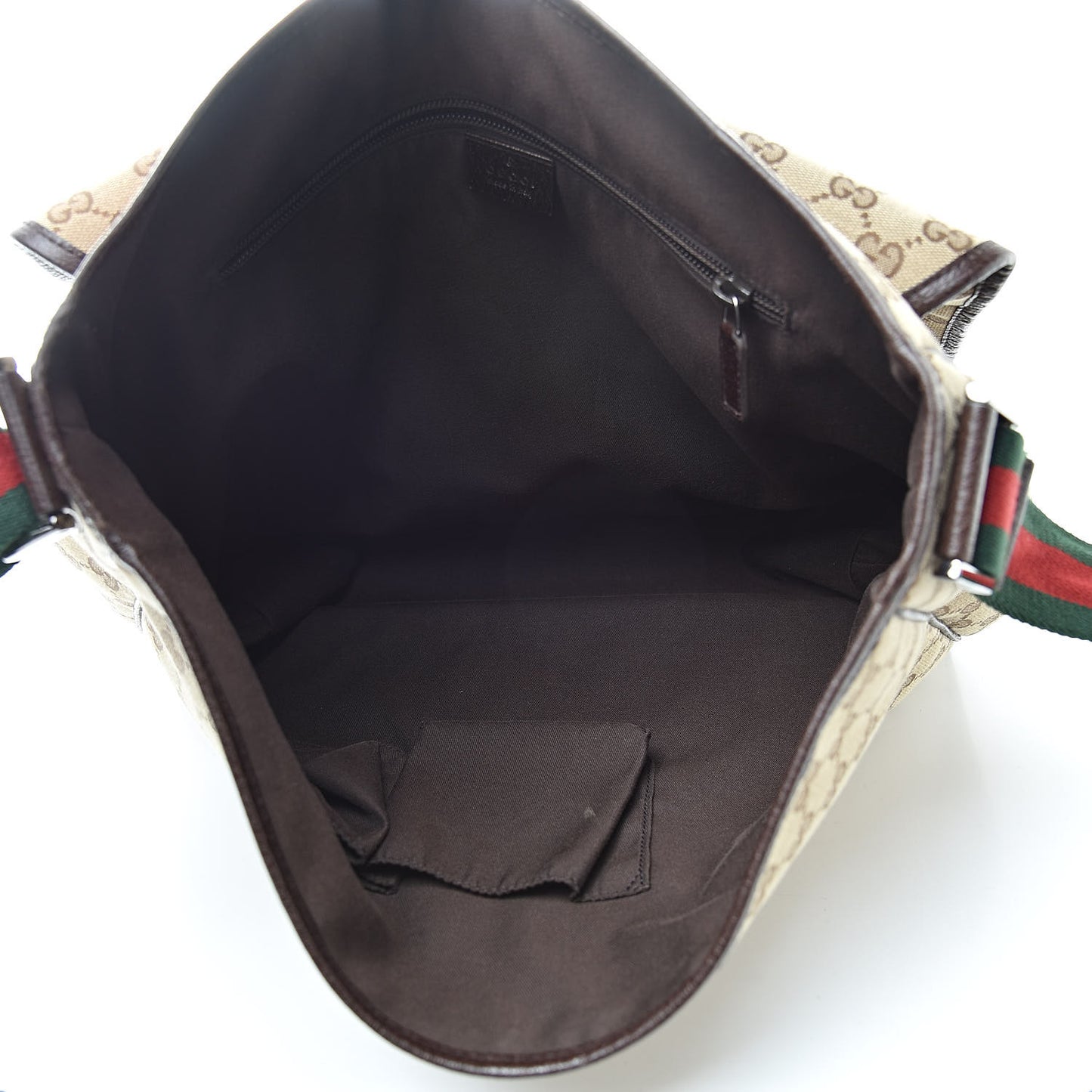 Monogram Web Medium Flap Messenger Beige Dark Brown