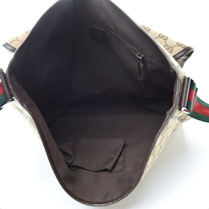 Gucci Monogram Web Medium Flap Messenger Beige Dark Brown 5 of 13
