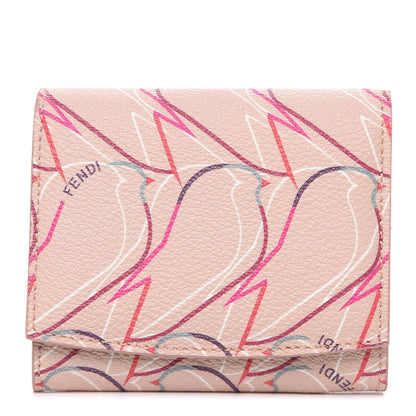 Fendi Vitello Elite QuTweet Compact Wallet Plaster Multicolor 1 of 8