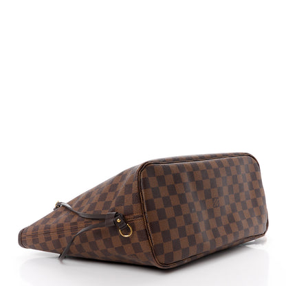 Louis Vuitton Damier Ebene Neo Neverfull MM Rose Ballerine 4 of 13