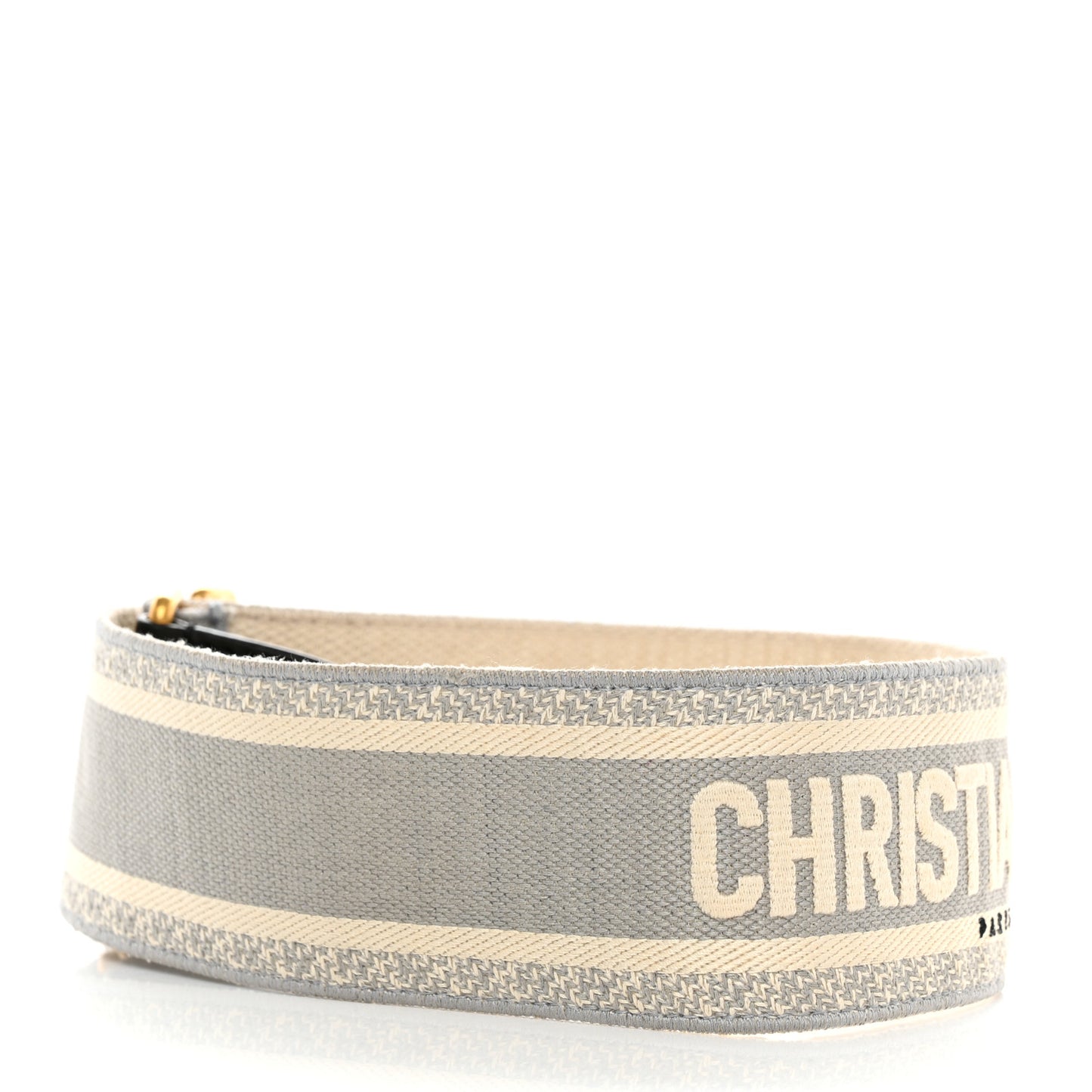 Canvas Embroidered Shoulder Strap Grey