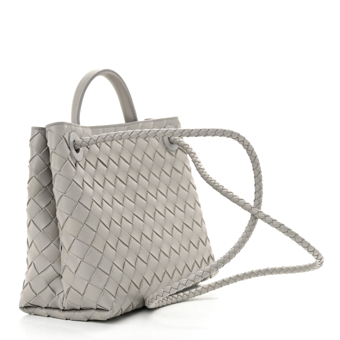 Nappa Intrecciato Small Andiamo Shoulder Bag Sterling