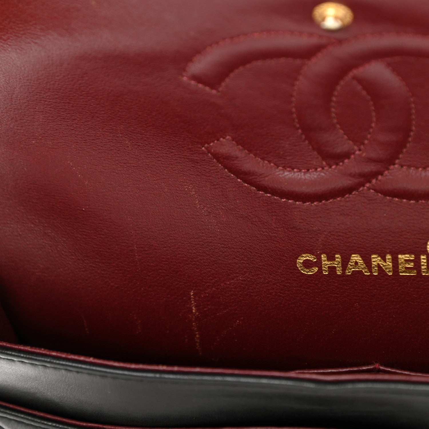Chanel Lambskin Quilted Medium Double Flap Black 8 of 14
