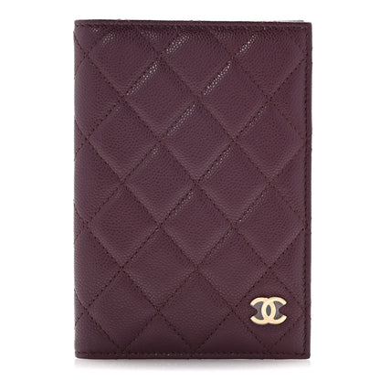 Chanel Caviar Quilted Passport Holder Dark Purple 1 of 11