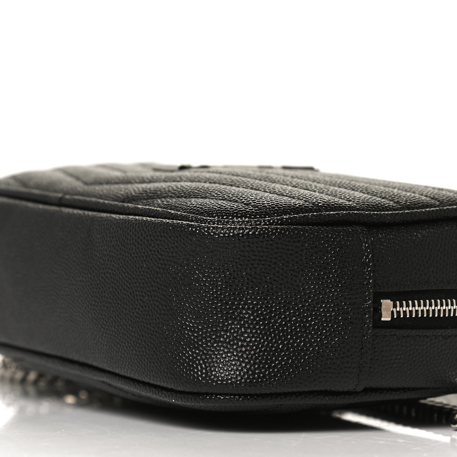Saint Laurent Grain De Poudre Matelasse Monogram Mini Lou Camera Bag Black 9 of 10