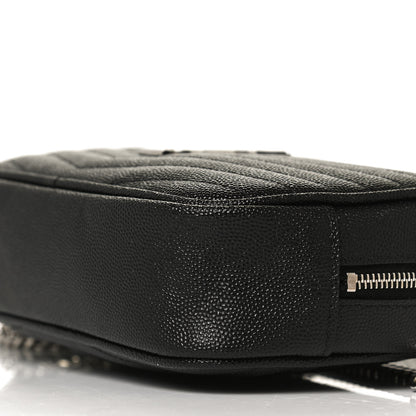 Saint Laurent Grain De Poudre Matelasse Monogram Mini Lou Camera Bag Black 9 of 10