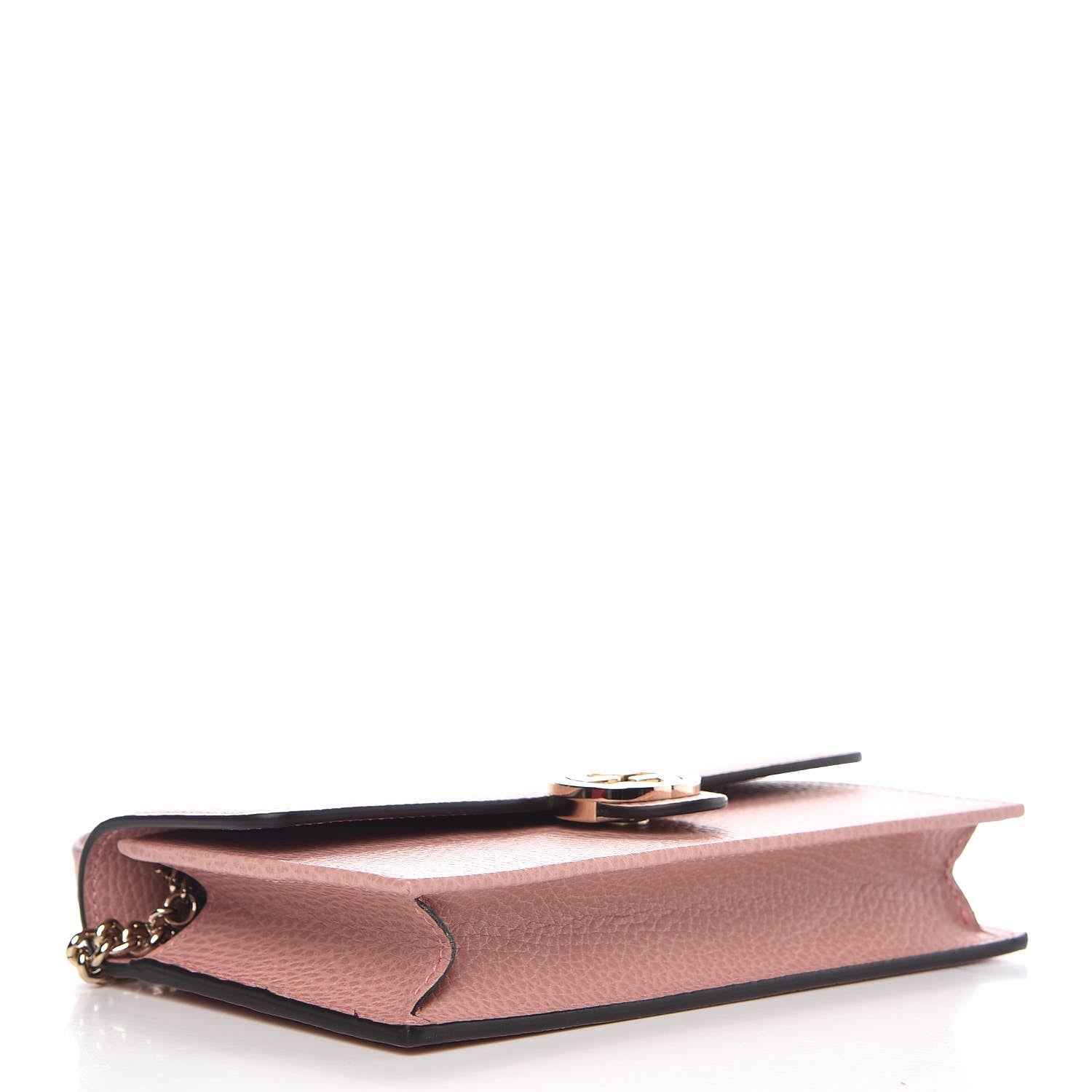 Gucci Dollar Calfskin Interlocking G Chain Wallet Soft Pink 4 of 7