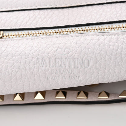 Valentino Garavani Pebbled Calfskin Medium Rockstud Tote White 6 of 10