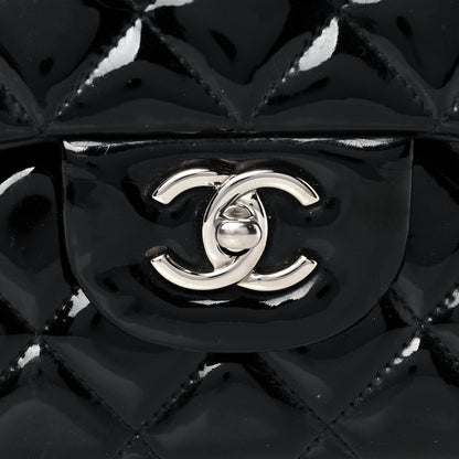 Chanel Patent Quilted Jumbo Double Flap Black 7 of 9