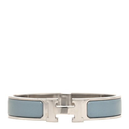 Hermes Enamel Narrow Clic Clac H Bracelet PM Gris Orage 1 of 4