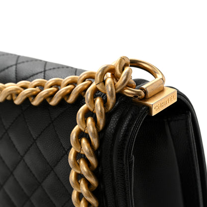Chanel Caviar Quilted Medium Boy Flap Black 12 of 13