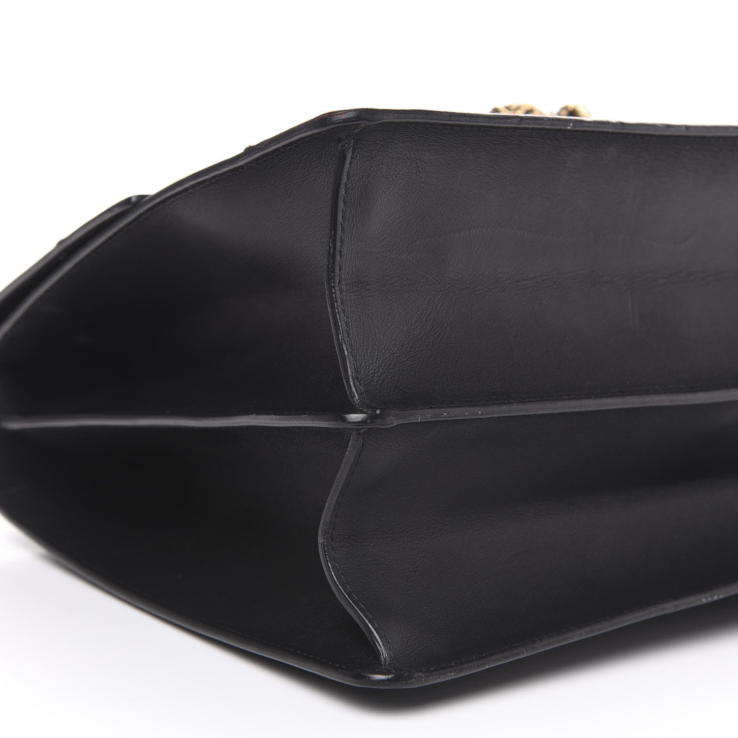 Gucci Calfskin Bamboo Web Large Dionysus Top Handle Bag Black Bright Evergreen Hibiscus Red 9 of 17