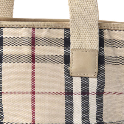Burberry Canvas Vintage Check Mini Tote Beige 10 of 10