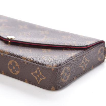 Louis Vuitton Monogram Pochette Felicie Chain Wallet Fuchsia 6 of 11