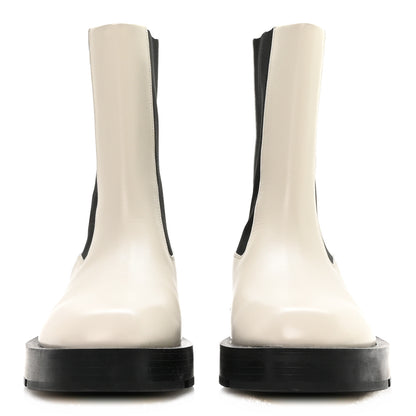 Givenchy Calfskin Square Chelsea Boots 37 White Black 3 of 9