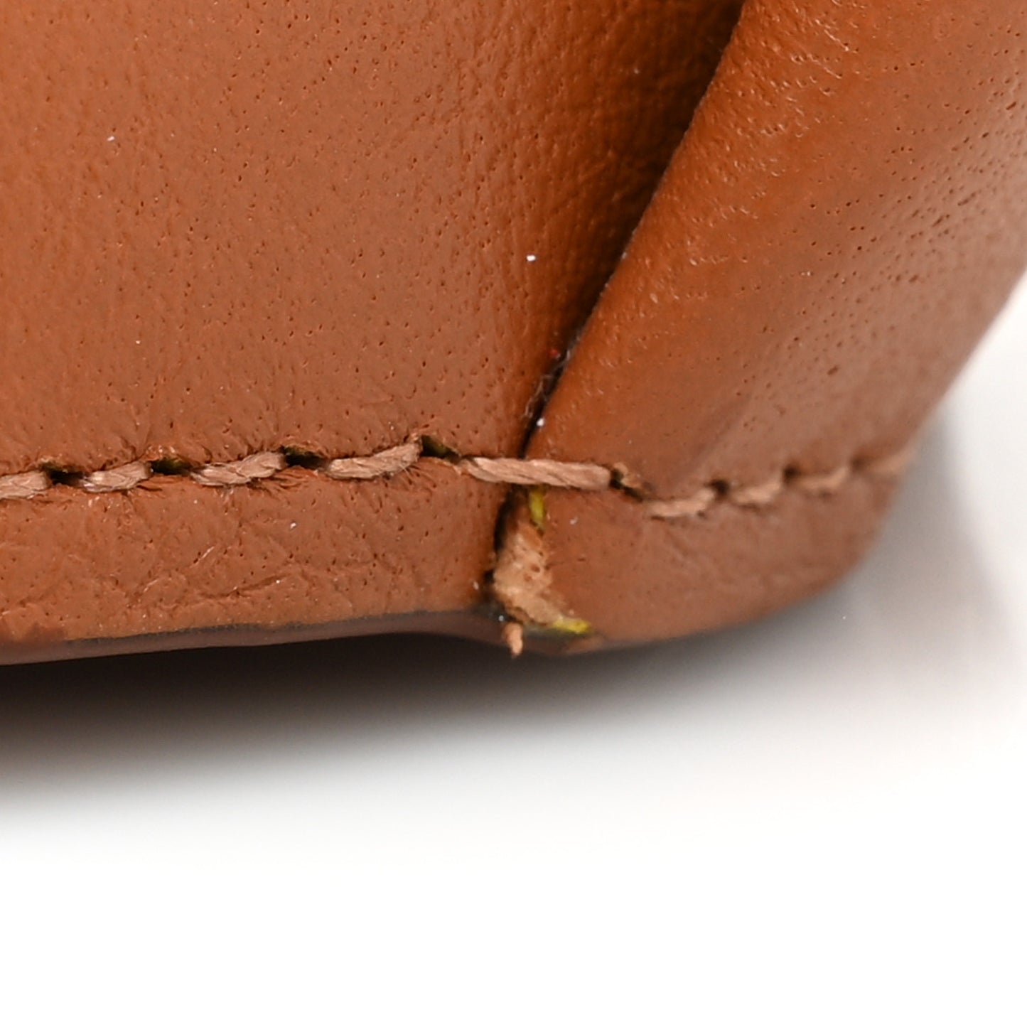 Calfskin Panda Coin Purse Yellow Brown