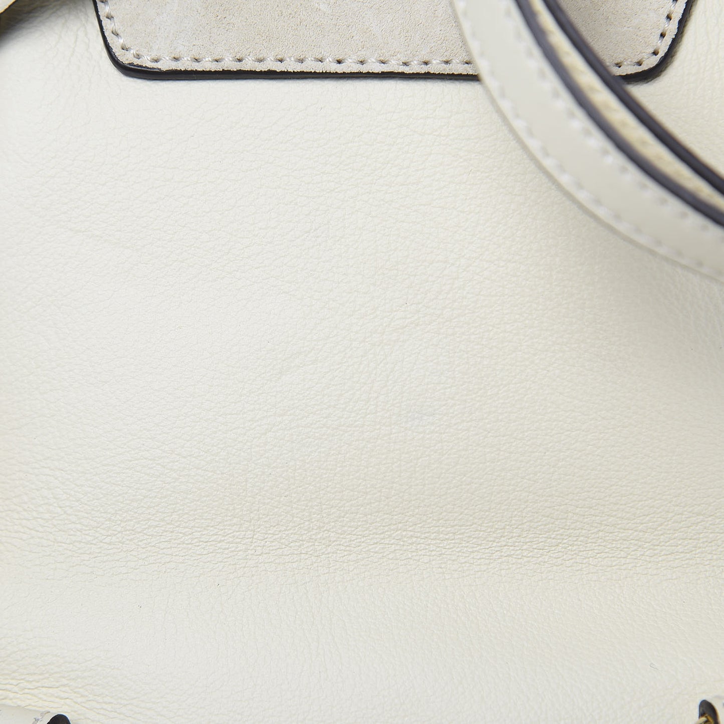 Suede Calfskin Mini Faye Backpack Off White