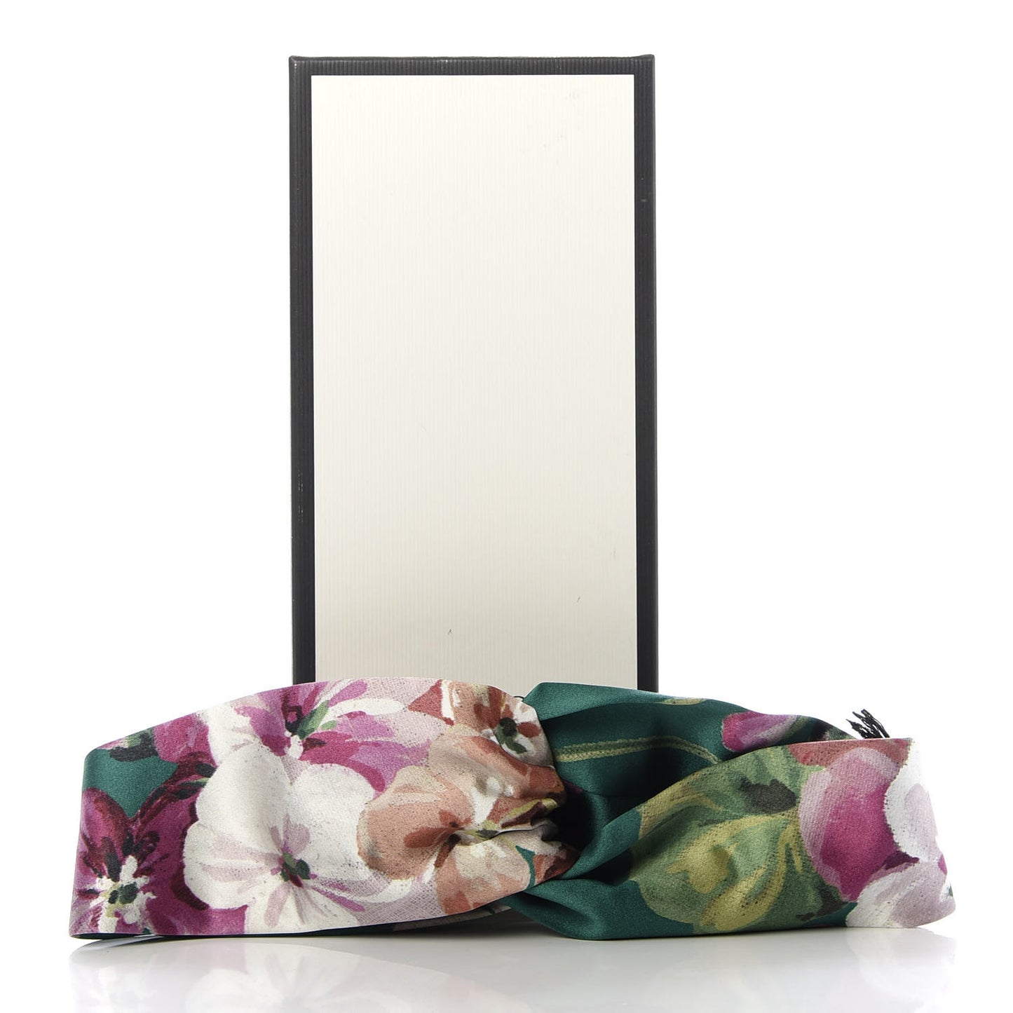 Silk Blooms Print Duchesse Headband Grass