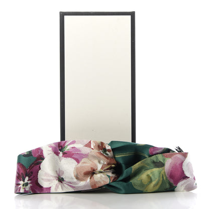 Gucci Silk Blooms Print Duchesse Headband Grass 5 of 5