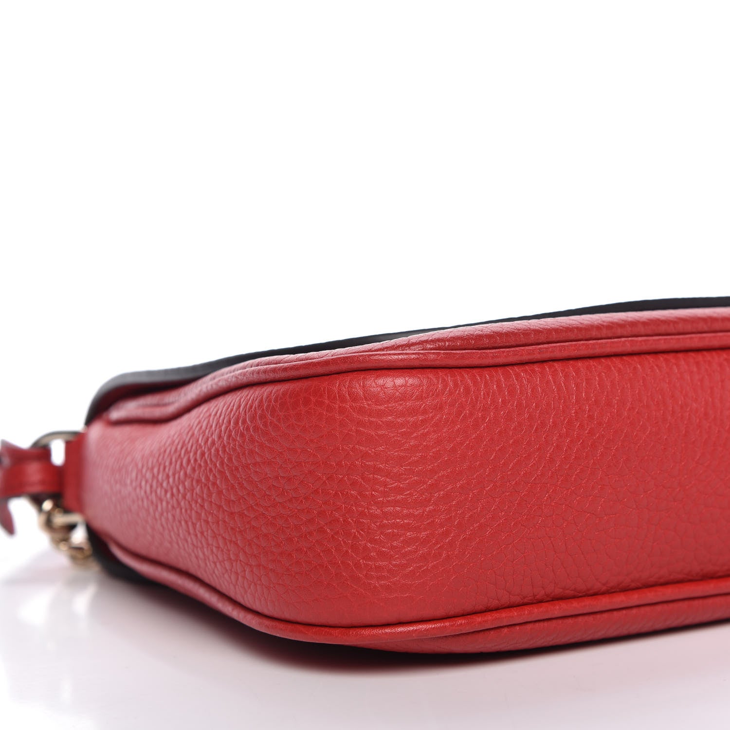 Gucci Pebbled Calfskin Medium Soho Flap Crossbody Vibrant Red 6 of 10