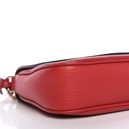 Gucci Pebbled Calfskin Medium Soho Flap Crossbody Vibrant Red 6 of 10