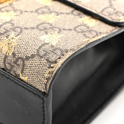Gucci GG Supreme Monogram Bees Small Padlock Shoulder Bag Black 14 of 14
