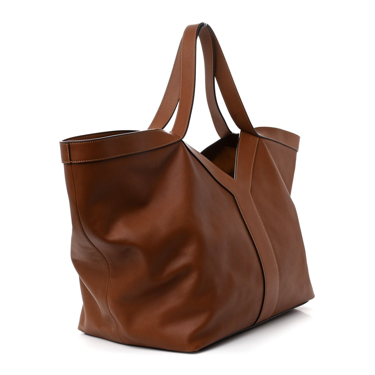 Calfskin Y Tote Brick