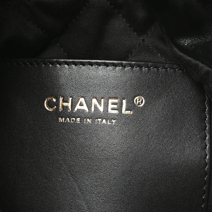 Chanel Shiny Calfskin Quilted Pearl CC Chain Mini Chanel 22 Black 5 of 10