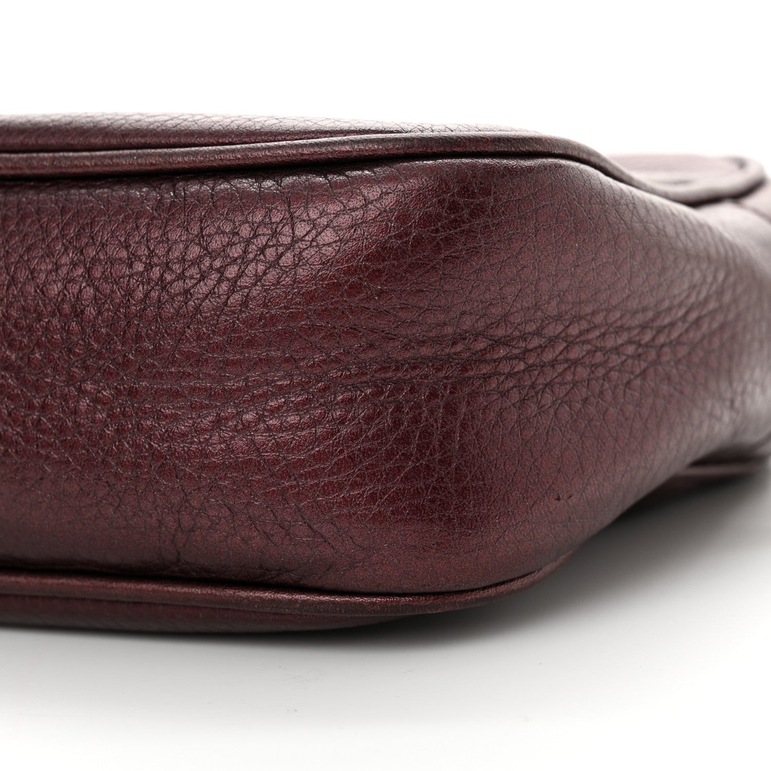 Gucci Metallic Pebbled Calfskin Small Soho Disco Bag Burgundy 9 of 17