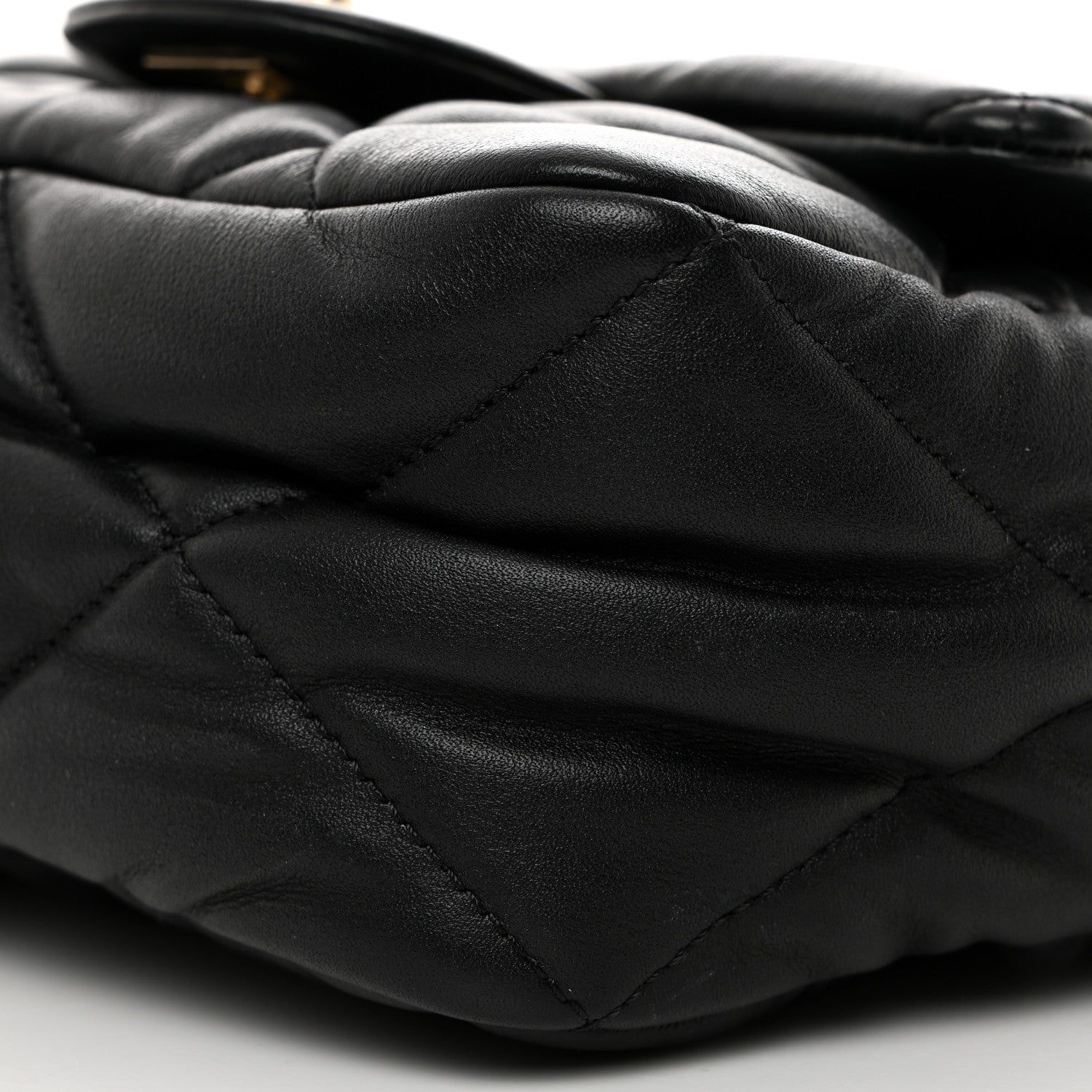 Chanel Calfskin Quilted Mini Square Bubbly Flap Black 10 of 10