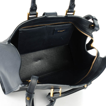 Saint Laurent Calfskin Small Classic Y Cabas Navy Blue 6 of 8