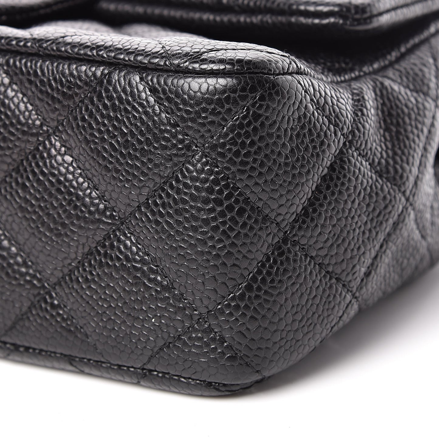 Caviar Quilted Mini Rectangular Flap Black