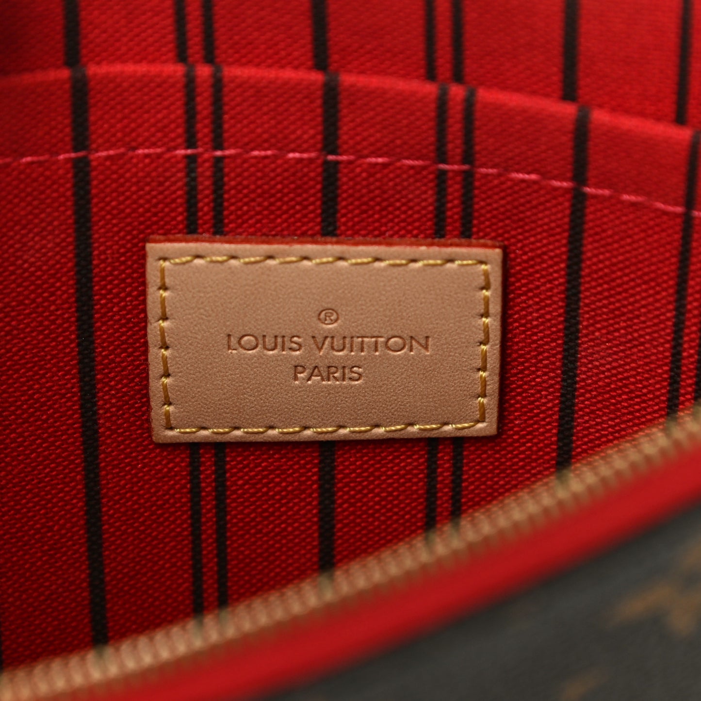 Monogram Neverfull MM GM Pochette Cherry
