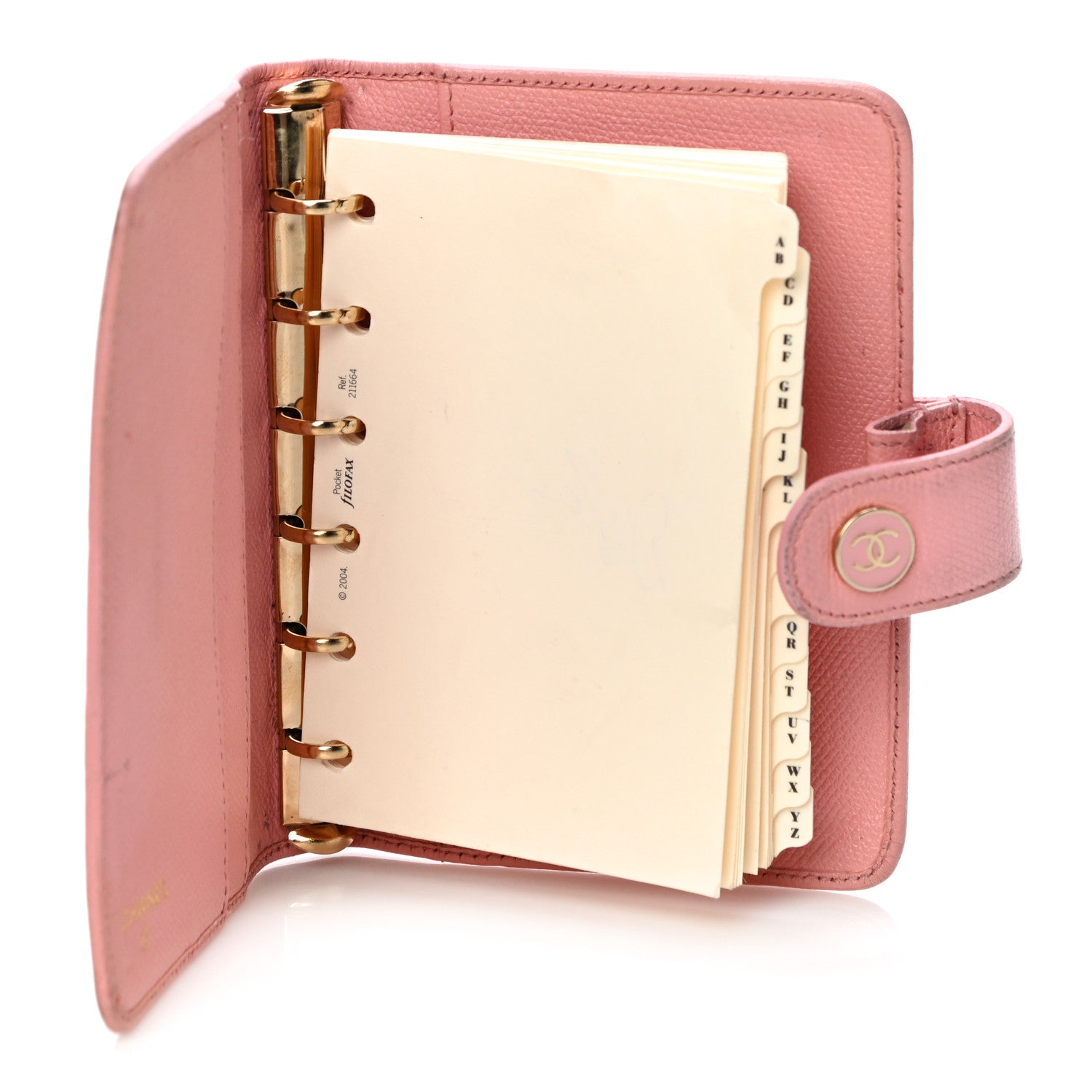 Chanel Grained Calfskin CC Button Pocket Agenda Cover Pink 5 of 28