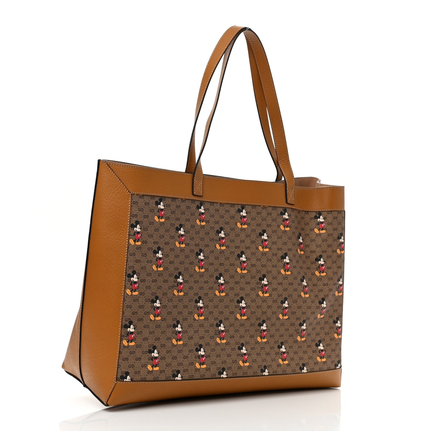 Gucci X DISNEY Mini Vintage GG Supreme Monogram Mickey Mouse Large Shopping Tote Beige Vintage Sun Oil 3 of 10