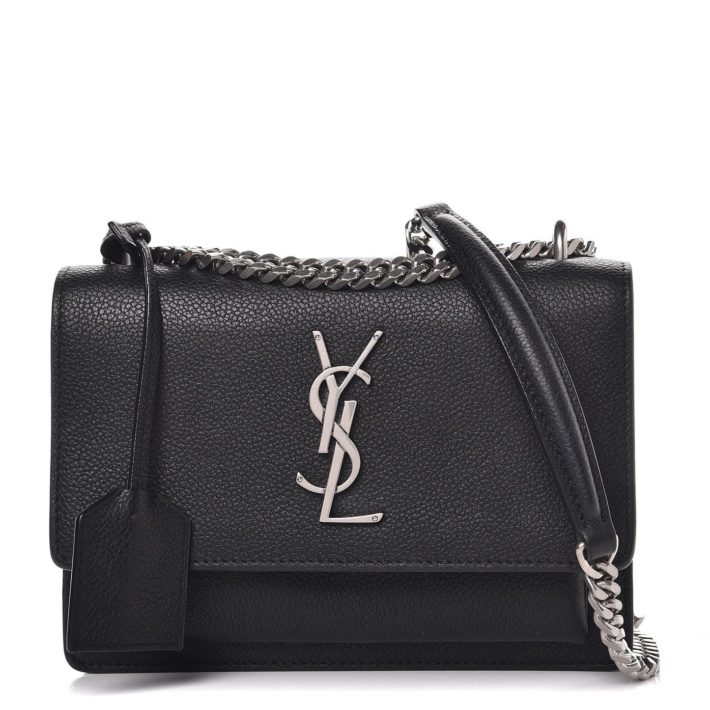 Grained Calfskin Small Monogram Sunset Black