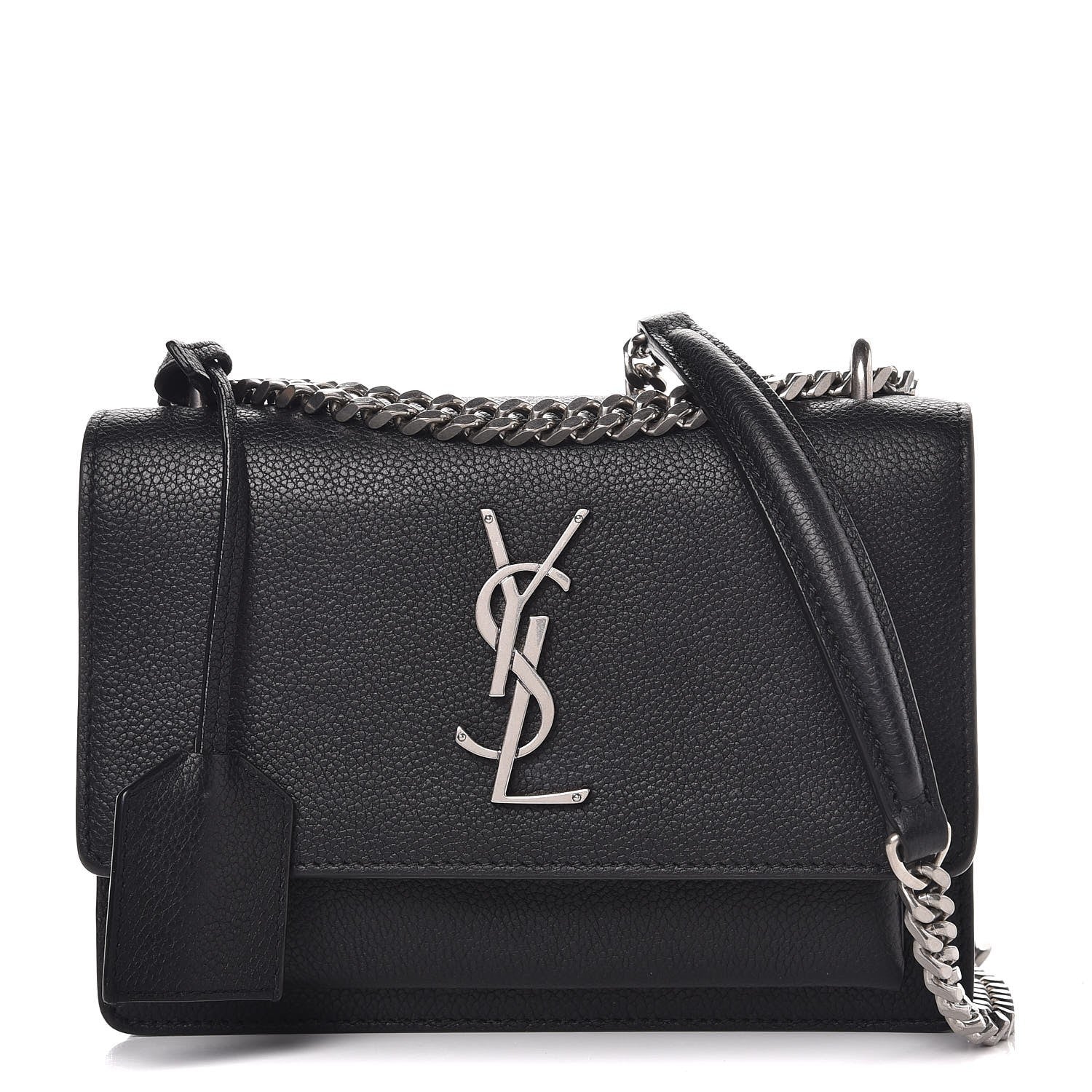 Saint Laurent Grained Calfskin Small Monogram Sunset Black 1 of 6