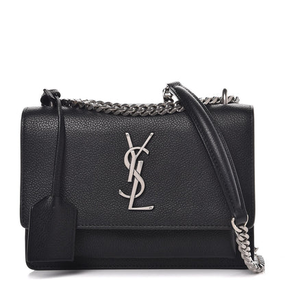 Saint Laurent Grained Calfskin Small Monogram Sunset Black 1 of 6