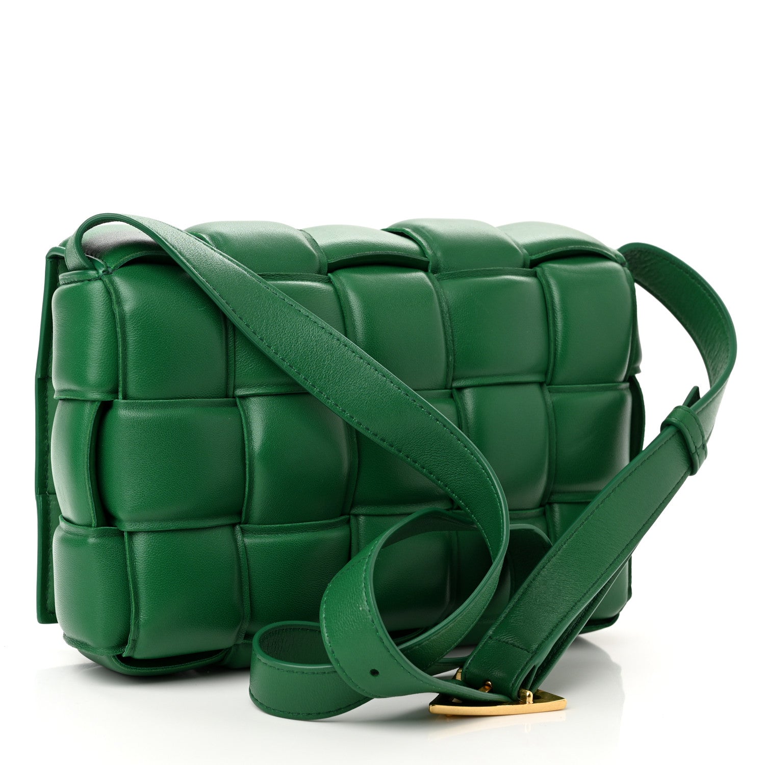 Bottega Veneta Nappa Maxi Intreccio Padded Cassette Crossbody Bag Racing Green 4 of 9
