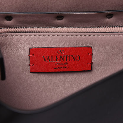 Valentino Garavani Smooth Calfskin Quilted Beehive Shoulder Bag Black 8 of 14