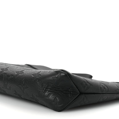 Louis Vuitton Shadow Calfskin Monogram Pochette Voyage Souple Black 9 of 9