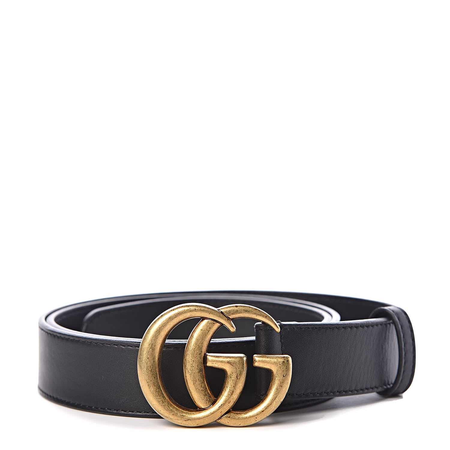 Gucci Calfskin Double G 30mm Belt 95 38 Black 1 of 6