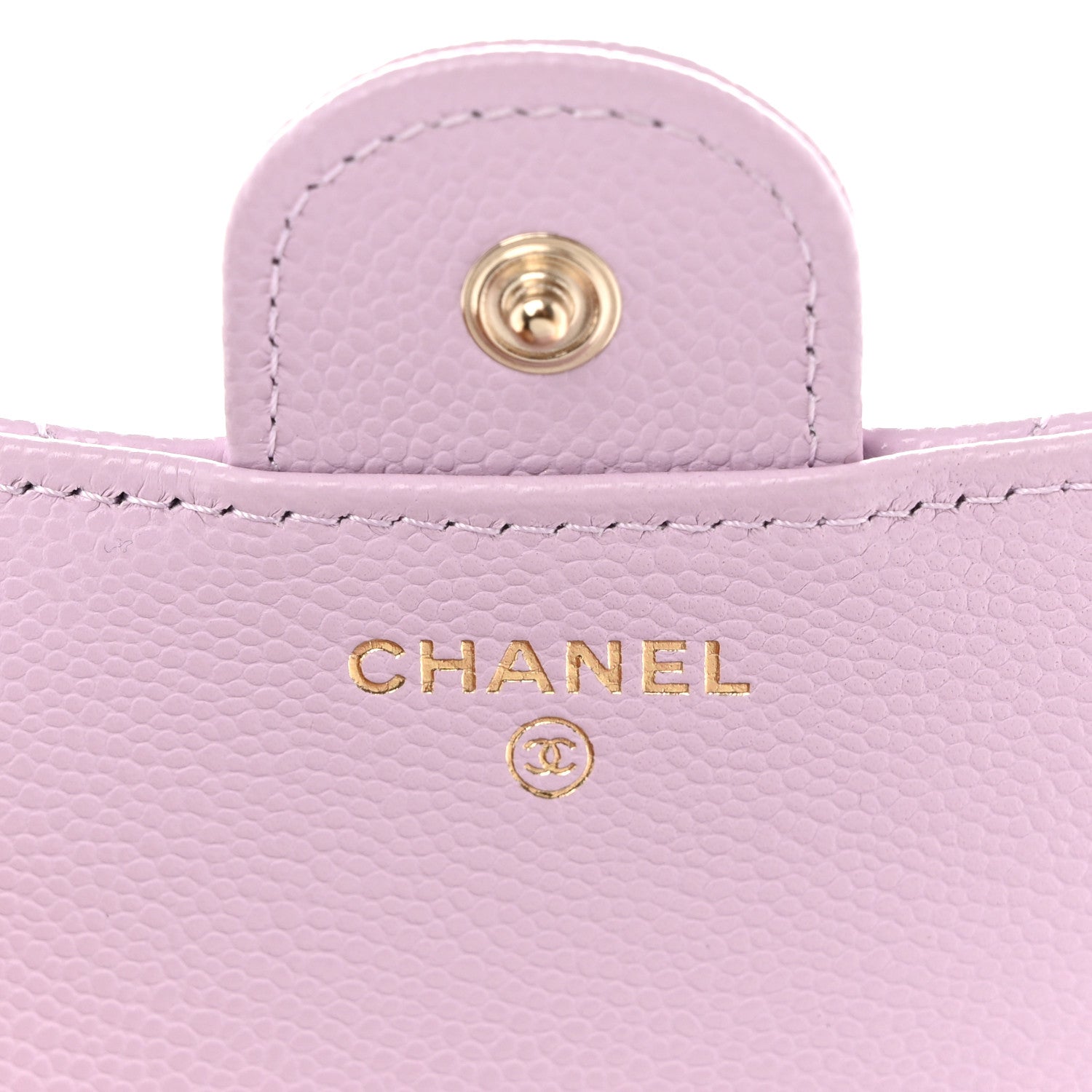 Chanel Caviar Quilted Compact Flap Wallet Light Purple 6 of 10