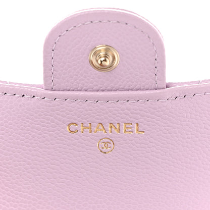 Chanel Caviar Quilted Compact Flap Wallet Light Purple 6 of 10