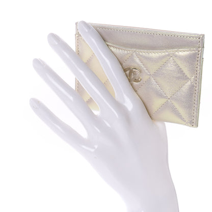 Chanel Iridescent Lambskin Quilted Card Holder Ivory 2 of 9