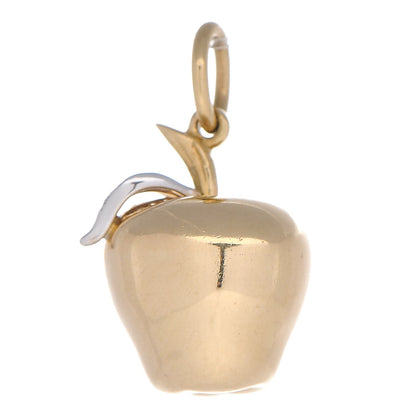 Tiffany 18K Yellow Gold Diamond Apple Charm 1 of 5