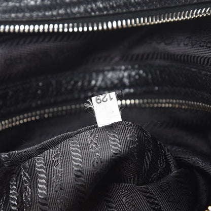 Prada Tessuto Nylon Cervo Lux Dome Satchel Black 8 of 9