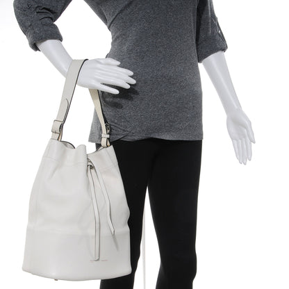 Celine Calfskin Seau Drawstring Tote White 2 of 9